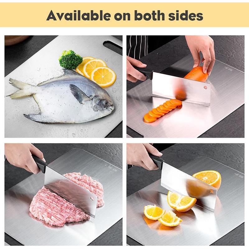 🏆🔥Stainless Steel Double Sided Chopping Board