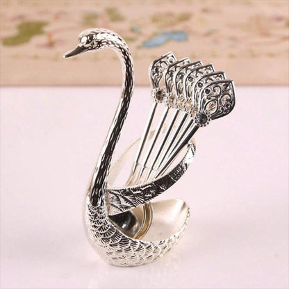 ✨🔥🎁Creative swan design coffee stirring spoon set (6 spoons)