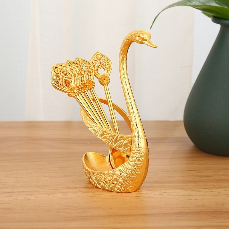 ✨🔥🎁Creative swan design coffee stirring spoon set (6 spoons)