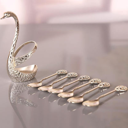 ✨🔥🎁Creative swan design coffee stirring spoon set (6 spoons)
